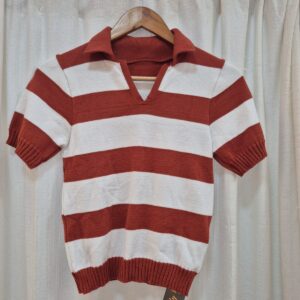 blusa linha gola listrada. m