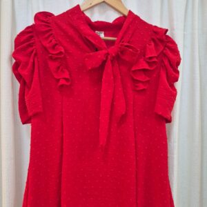 blusa babado, manguinha amarela pescoço. m
