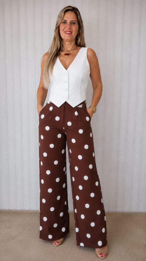 Calça social pantalona